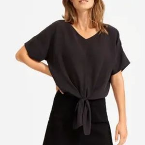 Everlane Cupro Tie-Front Top
